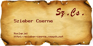 Szieber Cserne névjegykártya